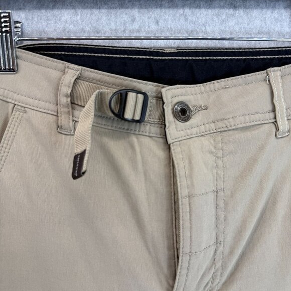 Prana Mens Size Small Tan Cargo Zion Shorts Nylon Blend Khaki‎ Adjustable Waist - Picture 6 of 14